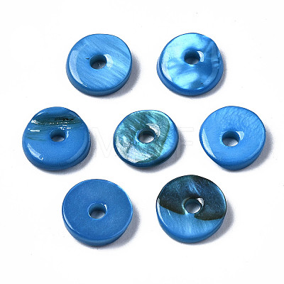 Spray Painted Natural Freshwater Shell Beads LS-SHEL-N026-143A-01-1