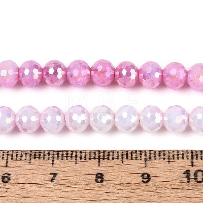 Anti-Tarnish Electroplate Glass Beads Strands X-GLAA-N056-6mm-08-1