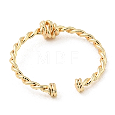 Brass Twist Knot Open Cuff Rings X-RJEW-K254-03G-1