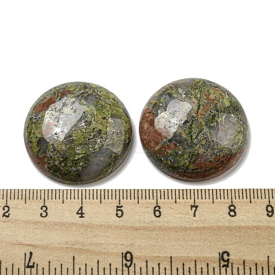 Natural Unakite Cabochons G-C115-02B-27-1