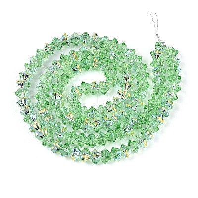 Electroplate Glass Beads Strands EGLA-T021-22F-1