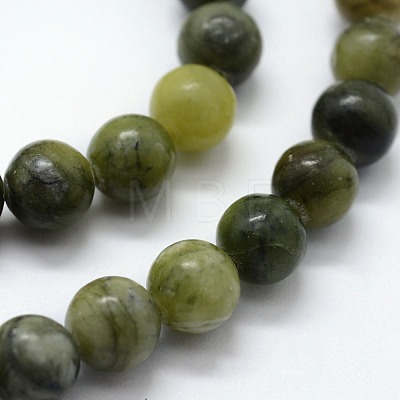 Natural Xinyi Jade/Chinese Southern Jade Beads Strands G-I199-07-12mm-1