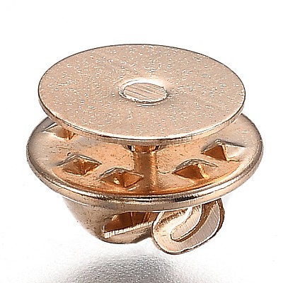 Brass Butterfly Clutches Pin Backs KK-Z003-01M-1