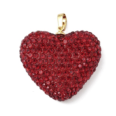 Brass Rhinestone Pendants KK-K293-48D-G-1