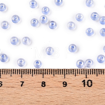 6/0 Transparent Inside Colours Glass Seed Round Beads SEED-N006-004E-1