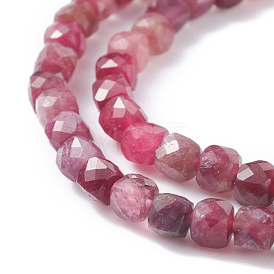 Natural Red Tourmaline Beads Strands X-G-A021-01C-1