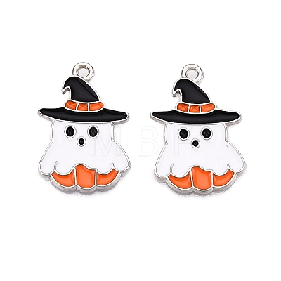 Halloween Theme Alloy Enamel Pendants ENAM-T020-08F-1