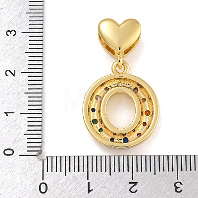 Brass Micro Pave Colorful Cubic Zirconia Pendants KK-P281-01G-O-1