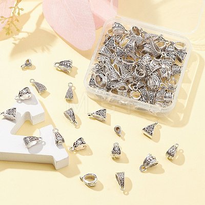 100Pcs 10 Styles Alloy Tube Bails PALLOY-CJ0003-07-1