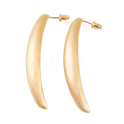 Banana Brass Stud Earrings for Women EJEW-G391-06G-1