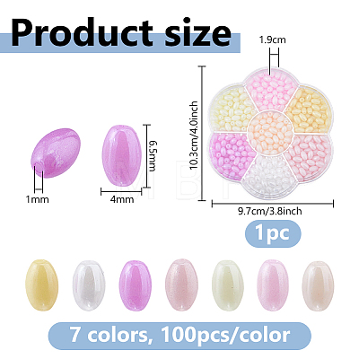700Pcs 7 Colors Opaque Colours Luster Glass Seed Beads SEED-DC0001-25-1