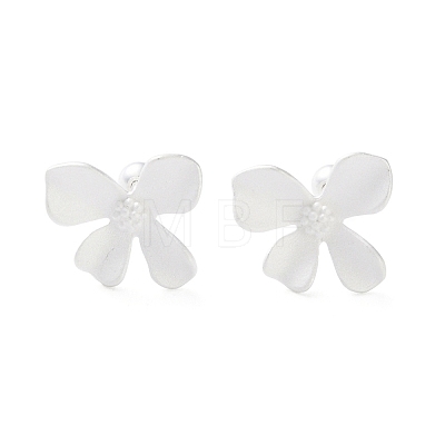 999 Sterling Silver Flower Ear Plugs Gauges EJEW-P296-24P-1