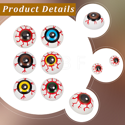 48Pcs 6 Colors Plastic Craft Eye DIY-GF0013-64-1