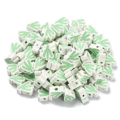 100Pcs Cactus Shape Polymer Clay Beads CLAY-CJC0003-02-1