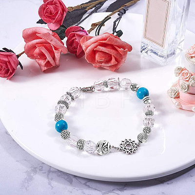50Pcs 10 Styles Tibetan Style Alloy Spacer Beads FIND-CJ0001-57-1