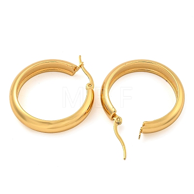 202 Stainless Steel Hoop Earrings EJEW-H003-38G-04-1