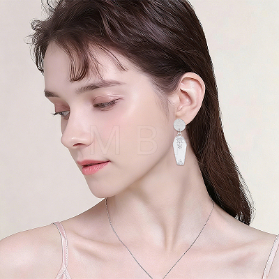48Pcs 4 Styles 201 Stainless Steel Flat Round Stud Earring Findings STAS-BBC0010-47A-1
