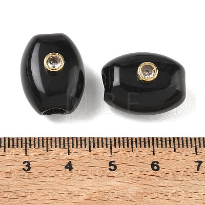 Natural Obsidian European Beads GG-CBA105B-02J-G-1