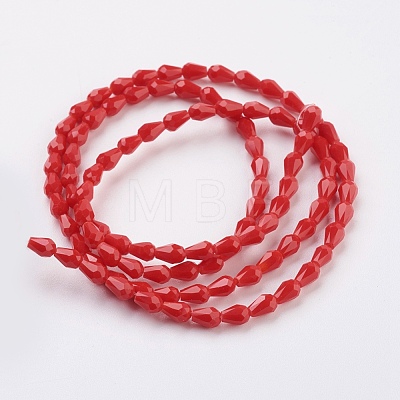 Imitation Jade Glass Beads Strands GLAA-A036-A01-1