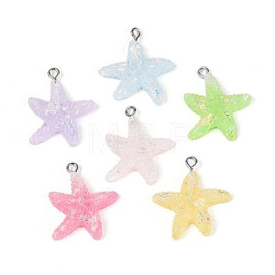Transparent Resin Pendants RESI-N050-22P-1