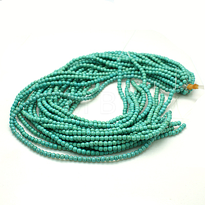 Synthetical Turquoise Beads Strands X-TURQ-GSR4mm129-1