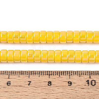 AB Color Plated Opaque Glass Beads Strands GLAA-T026-3x6mm-P13-1
