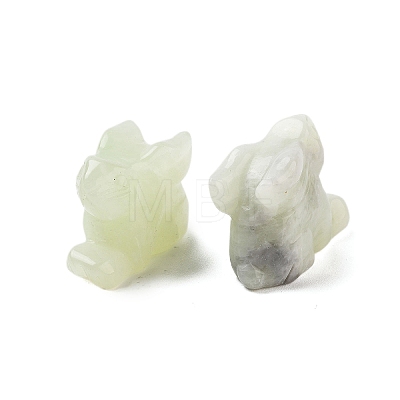 Natural New Jade Carved Figurines DJEW-L023-E09-1