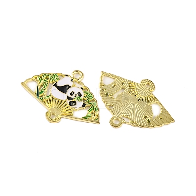 Golden Plated Alloy Enamel Connector Charms ENAM-Z017-15G-03-1