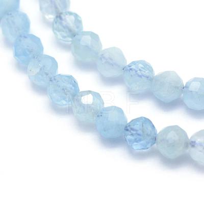 Natural Aquamarine Beads Strands G-E411-19B-2mm-1