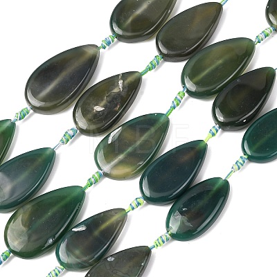 Natural Banded Agate Beads Strands G-F825-E02-01-1