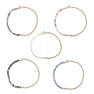 Mixed Natural Gemstone Beaded Necklaces NJEW-JN04156-1