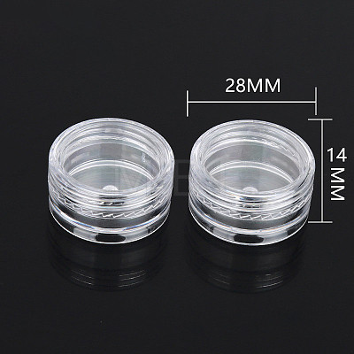 Transparent Plastic Empty Portable Facial Cream Jar CON-PW0001-001-1