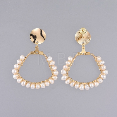 Dangle Stud Earrings EJEW-JE03987-03-1