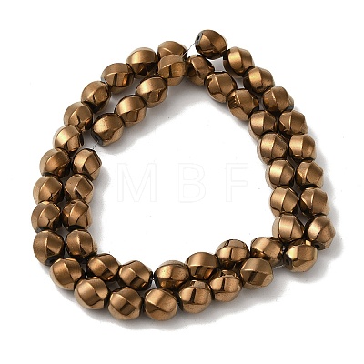 Electroplated Synthetic Magnetic Hematite Beads Strands G-I364-J01-06-1