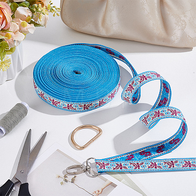 25 Yards Vintage Jacquard Nylon Ribbon OCOR-ME0001-87-1