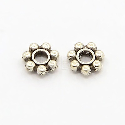 Tibetan Style Alloy Spacer Beads TIBEB-S039-024AS-NR-1