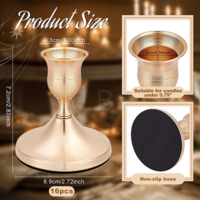 Iron & Aluminium Alloy Candle Holders DJEW-WH0077-09-1