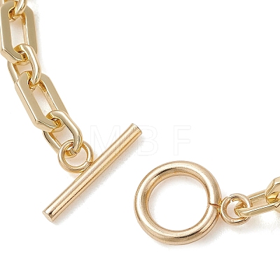 Brass Paperclip Chains Bracelets for Women BJEW-JB14063-1