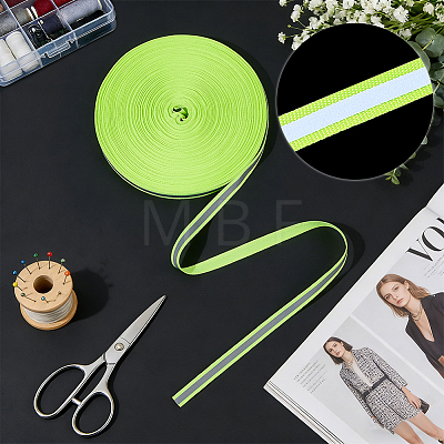 Reflective Polyester Ribbons SRIB-WH0011-477-1