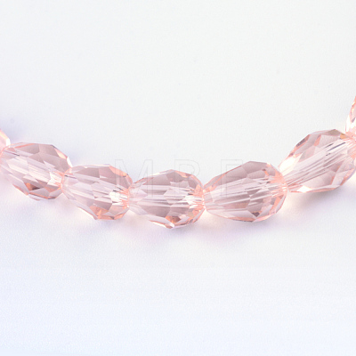 Transparent Glass Bead Strands X-GLAA-R024-6x8mm-08-1