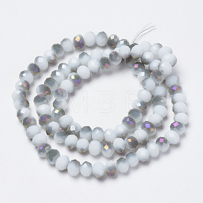 Electroplate Opaque Glass Beads Strands EGLA-A034-P4mm-F16-1