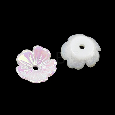 UV Plating Opaque Acrylic Bead Cap OACR-K001-41-1