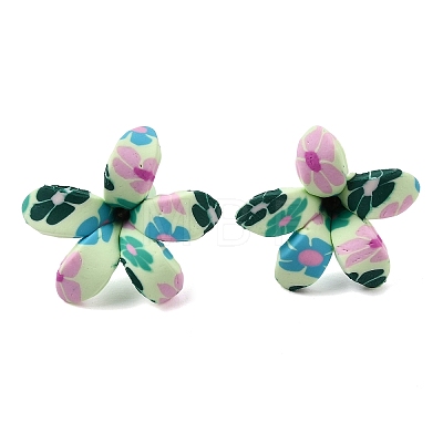Handmade Polymer Clay Beads PY-CBAA00E-01C-1