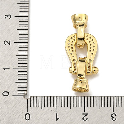 Brass Micro Pave Cubic Zirconia Fold Over Clasps KK-U037-27G-03-1