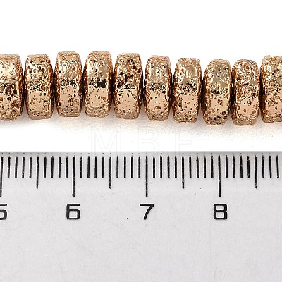 Electroplated Natural Lava Rock Beads Strands G-I360-A04-02-1