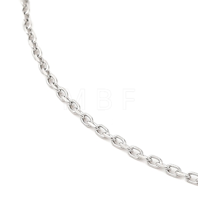 304 Stainless Steel Cable Chain Necklace for Women NJEW-G104-04P-1