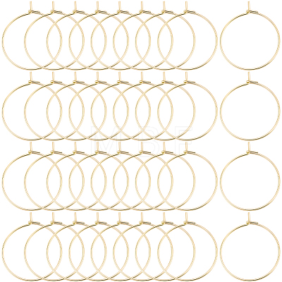 100Pcs 304 Stainless Steel Hoop Earrings Findings STAS-BBC0009-64-1