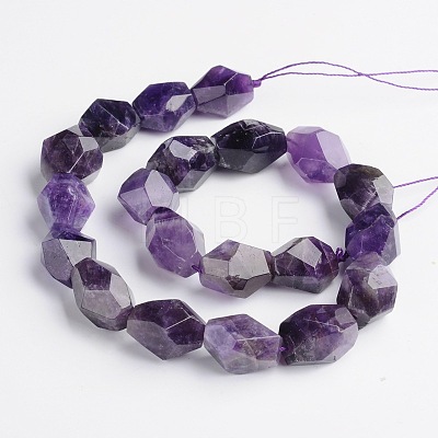 Nuggets Natural Amethyst Beads Strands G-D770-05-1