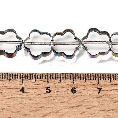 Electroplated Transparent Glass Beads Strands GL-CBA98F0-07F-1