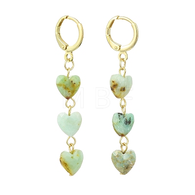 Gemstone Leverback Dangle Earrings for Women EJEW-JE07282-1